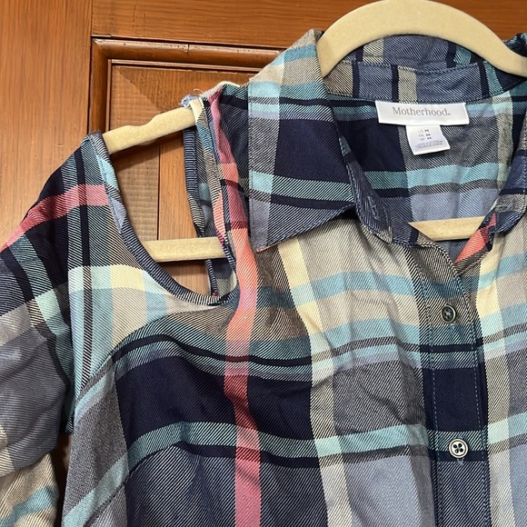 Maternity flannel dress shirt Size M - Picture 2 of 4